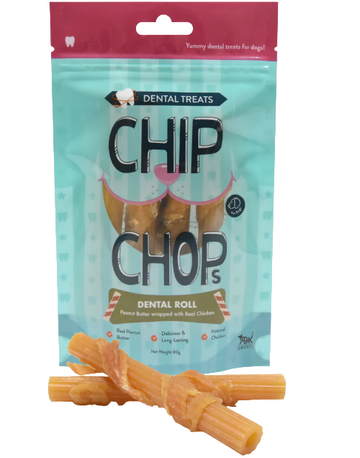 Chip Chops : Dental Roll – Peanut Butter Wrapped with Chicken Dog Treats